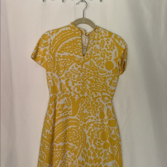 Vintage yellow thermal dress with jacket - Picture 8 of 14